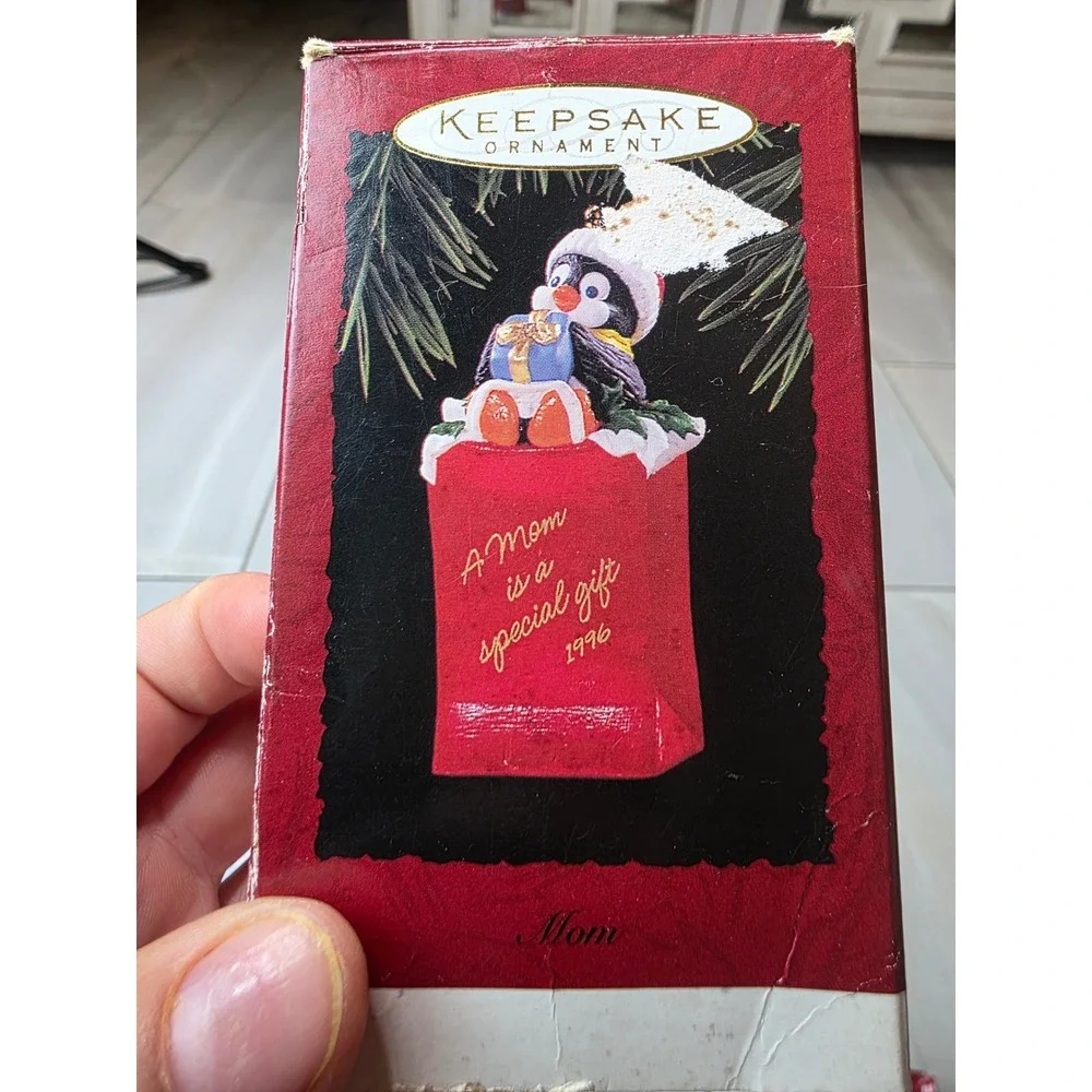 Hallmark Keepsake Ornament Lot 5pc Penguins Dad Mom Teacher Gift Bearers 1996 E1
